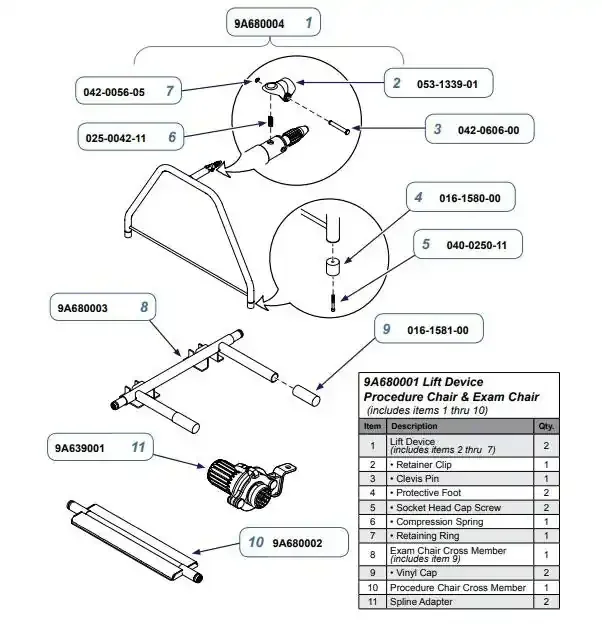 Midmark – Spline Adapter – 9A639001