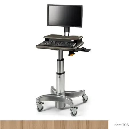 Midmark – Workstation Secure Laptop Workstation with Mouse Tray Without Drawers Without Shelves – 6219-001-796