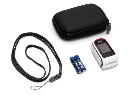 MightySat – Fingertip Pulse Oximeter Battery Operated Audible and Visual Alarm – 9809