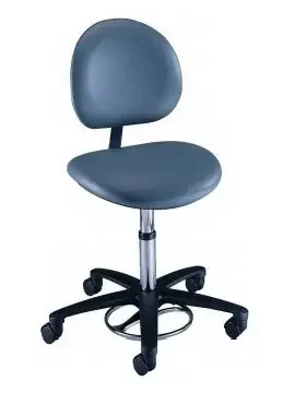 Millennium Series – Surgeon Stool Contoured Backrest Pneumatic Height Adjustment 5 Casters Black – 21340B-HAM114
