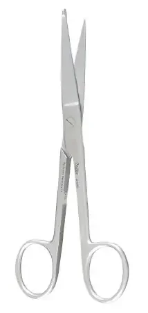 Miltex – Bandage Scissors Knowles 5-1/2 Inch Length Surgical Grade Stainless Steel NonSterile Finger Ring Handle Straight Blade Sharp Tip / Sharp Tip – 5-560