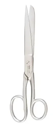 Miltex – Bandage Scissors U.S.A. 8 Inch Length Surgical Grade Stainless Steel NonSterile Finger Ring Handle Straight Blade Sharp Tip / Blunt Tip – 5-564