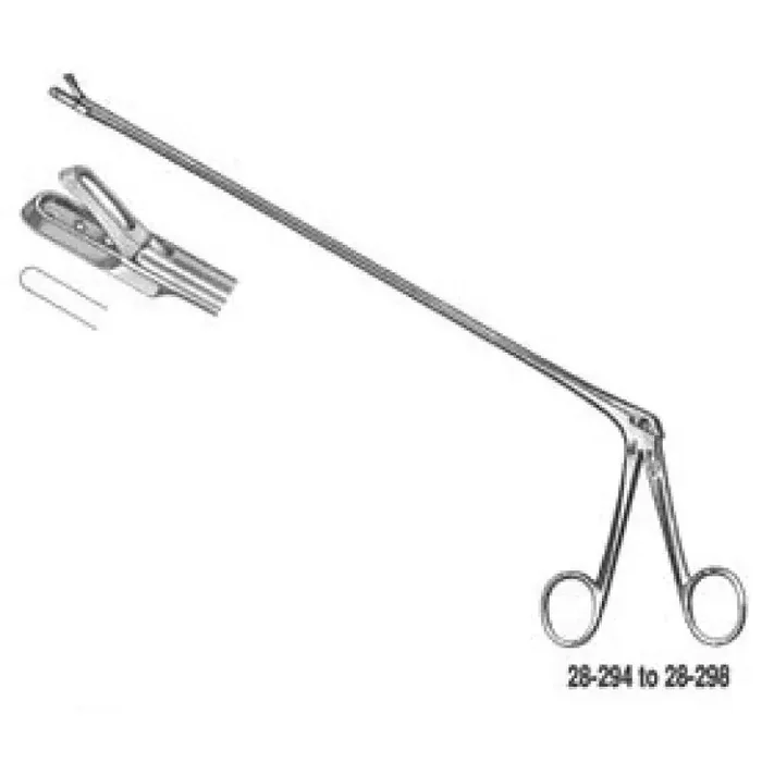 Miltex – Biopsy Forceps Yeoman 13 Inch Length OR Grade German Stainless Steel NonSterile NonLocking Finger Ring Handle Straight 3.5 x 10 mm Bite with Basket – 28-296