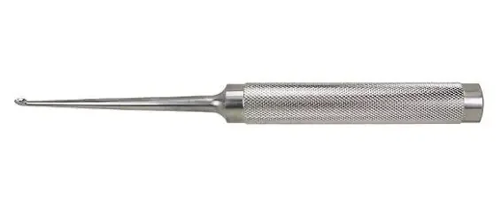 Miltex – Bone Curette Cobb 11 Inch Length Round Knurled Handle Size 2 Tip Straight Oval Cup Tip – 19-725