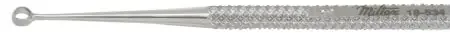 Miltex – Chalazion Curette Heath 4 Inch Length Round Knurled Handle Size 2 Tip Sharp Edge / Blunt Edge Round Fenestrated Tip – 18-534