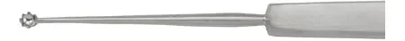 Miltex – Chalazion Curette Skeele 5 Inch Length Solid Flat Handle 2.5 mm Tip Round Cup Tip with Serrated Edge – 18-524