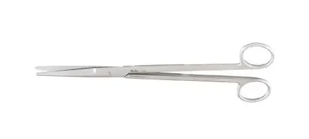 Miltex – Dissecting Scissors Mayo 9 Inch Length OR Grade German Stainless Steel NonSterile Finger Ring Handle Straight Beveled Blades Sharp Tip / Sharp Tip – 5-128