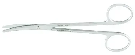 Miltex – Dissecting Scissors Metzenbaum 6 Inch Length OR Grade German Stainless Steel NonSterile Finger Ring Handle Curved Blade Blunt Tip / Blunt Tip – 5-286