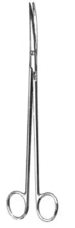 Miltex – Dissecting Scissors Metzenbaum 8 Inch Length OR Grade German Stainless Steel NonSterile Finger Ring Handle Curved Blade Blunt Tip / Blunt Tip – 5-185
