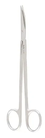 Miltex – Dissecting Scissors Reynolds 7 Inch Length OR Grade German Stainless Steel / Tungsten Carbide NonSterile Finger Ring Handle Curved Blade Sharp Tip / Sharp Tip – 5-176