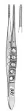 Miltex – Dressing Forceps 5-1/2 Inch Length OR Grade German Stainless Steel NonSterile NonLocking Thumb Handle Straight Serrated Tips – 6-28