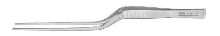 Miltex – Dressing Forceps Cushing 7-1/4 Inch Length OR Grade German Stainless Steel NonSterile NonLocking Bayonet Handle Straight Serrated Jaws with Scraper End – 6-190