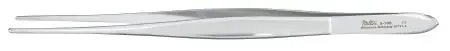 Miltex – Dressing Forceps Cushing 7 Inch Length OR Grade German Stainless Steel NonSterile NonLocking Thumb Handle Straight Serrated Tip – 6-166