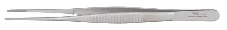 Miltex – Dressing Forceps Potts-Smith 7 Inch Length OR Grade German Stainless Steel NonSterile NonLocking Thumb Handle Straight Serrated Tip – 6-154
