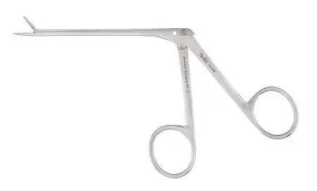 Miltex – Ear Forceps Hartmann-Noyes 3-1/4 Inch Length OR Grade German Stainless Steel NonSterile NonLocking Finger Ring Handle Straight Serrated Alligator Jaws – 19-434