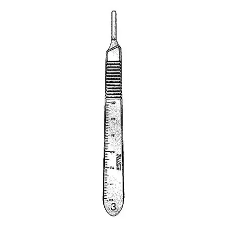 Miltex – Knife Handle Extra Fine Stainless Steel Size 3 – 4-7