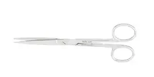Miltex – Operating Scissors 5-1/2 Inch Length OR Grade German Stainless Steel NonSterile Finger Ring Handle Straight Blade Sharp Tip / Sharp Tip – 5-80