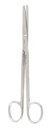 Miltex – Operating Scissors Mixter 6-1/4 Inch Length OR Grade German Stainless Steel NonSterile Finger Ring Handle Straight Blade Blunt Tip / Blunt Tip – 5-112