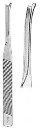 Miltex – Osteotome Silver Curved Right Blade with Guard OR Grade Stainless Steel NonSterile 7 Inch Length – 21-228