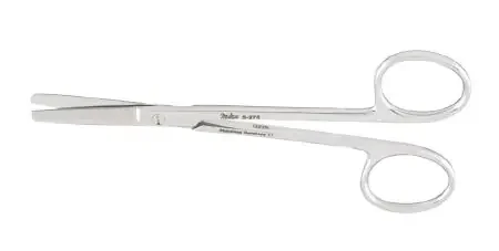 Miltex – Plastic Surgery Scissors Wagner 4-3/4 Inch Length OR Grade German Stainless Steel NonSterile Finger Ring Handle Straight Blade Blunt Tip / Blunt Tip – 5-275