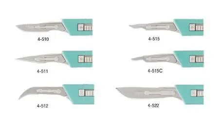 Miltex – Scalpel No. 21 Stainless Steel / Plastic Classic Grip Handle Sterile Disposable – 4-421