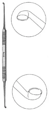 Miltex – Stapes Curette House 6 Inch Length Double-ended Handle 2.25 X 3 mm Tip / 2 X 2.5 mm Tip Strong Angled Oval Cup Tip – 19-2530