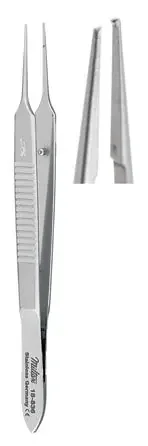Miltex – Suture Forceps Bonn 3-3/4 Inch Length OR Grade German Stainless Steel NonSterile NonLocking Thumb Handle Straight Serrated Tips with 1 X 2 Teeth – 18-836