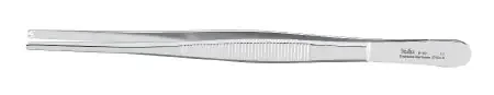 Miltex – Tissue Forceps 7 Inch Length OR Grade German Stainless Steel NonSterile NonLocking Thumb Handle Straight 1 X 2 Teeth – 6-47