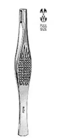 Miltex – Tissue Forceps Ferris-Smith 7 Inch Length OR Grade German Stainless Steel NonSterile NonLocking Thumb Handle Straight Serrated Tips with 1 X 2 Teeth – 26-956