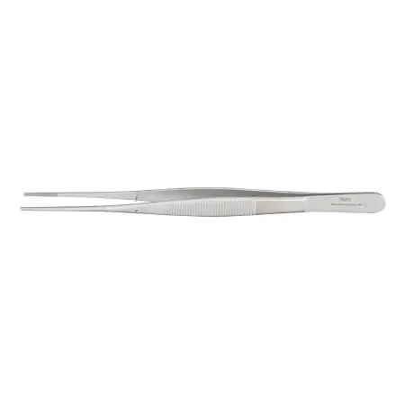 Miltex – Tissue Forceps Potts-Smith 9-1/2 Inch Length OR Grade German Stainless Steel NonSterile NonLocking Thumb Handle Straight Serrated Tips with 1 X 2 Teeth – 6-164