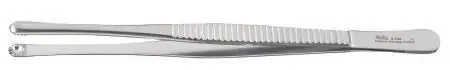 Miltex – Tissue Forceps Russian 8 Inch Length OR Grade German Stainless Steel NonSterile NonLocking Thumb Handle Straight Serrated Tips – 6-144