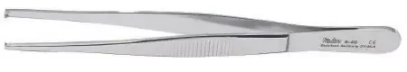 Miltex – Tissue Forceps Wilde 4-1/2 Inch Length OR Grade German Stainless Steel NonSterile NonLocking Thumb Handle Straight 1 X 2 Teeth – 6-40