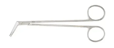 Miltex – Vascular Scissors DeBakey-Potts 6-1/4 Inch Length OR Grade German Stainless Steel NonSterile Finger Ring Handle 60° Angled Blunt Tip / Blunt Tip – 25-1240C