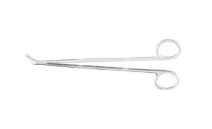 Miltex – Vascular Scissors Potts-Smith 7 Inch Length OR Grade German Stainless Steel NonSterile Finger Ring Handle 45° Angled Sharp Tip / Sharp Tip – 5-249B