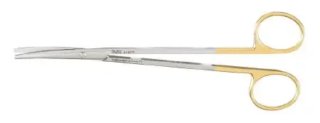 Miltex Carb-N-Sert – Dissecting Scissors Metzenbaum 7 Inch Length OR Grade German Stainless Steel / Tungsten Carbide NonSterile Finger Ring Handle Curved Blade Blunt Tip / Blunt Tip – 5-182TC