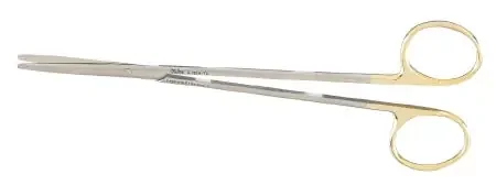 Miltex Carb-N-Sert – Dissecting Scissors Metzenbaum 7 Inch Length OR Grade German Stainless Steel / Tungsten Carbide NonSterile Finger Ring Handle Straight Blade Blunt Tip / Blunt Tip – 5-181A-TC