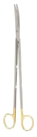 Miltex Carb-N-Sert – Dissecting Scissors Metzenbaum-Nelson 11 Inch Length OR Grade German Stainless Steel / Tungsten Carbide NonSterile Finger Ring Handle Curved Blade Blunt Tip / Blunt Tip – 5-192TC