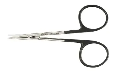 Miltex SuperCut – Operating Scissors Gradle 3-3/4 Inch Length OR Grade German Stainless Steel NonSterile Finger Ring Handle Slightly Curved Blade Sharp Tip / Sharp Tip – 18-SC-1652