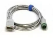 Mindray USA – ECG Cable 10 Foot, 12-Pin, Pediatric/Neonatal Lifestage, 3-Leads, Defib-Proof, Reusable For DPM 6, DPM 7, Passport 8, Passport 12, T1 Patient Monitor – 0010-30-42720