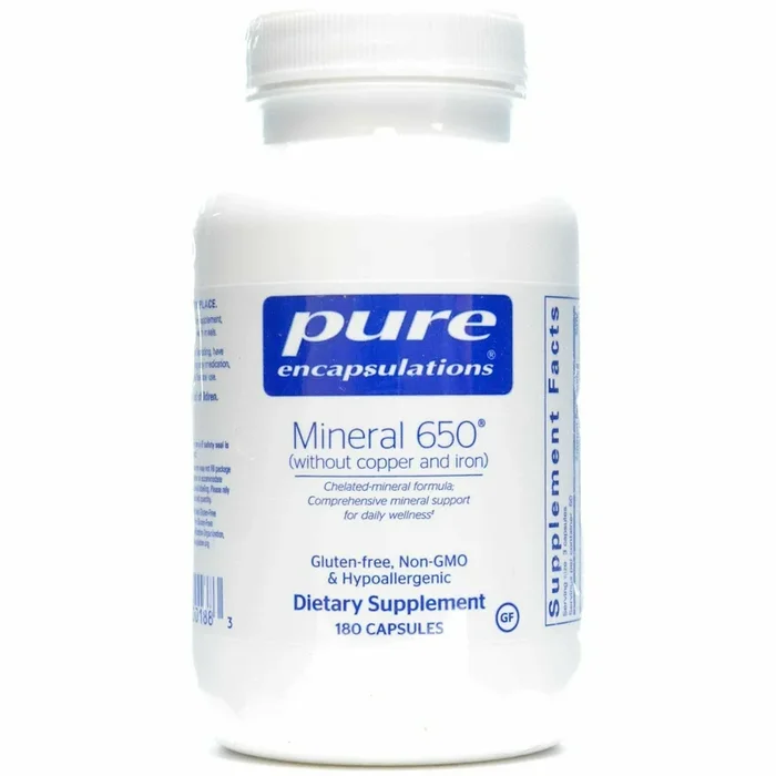 Mineral 650 (w/out CU & FE) 180 vcaps by Pure Encapsulations