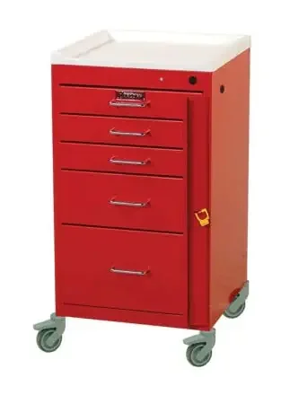 Mini Line – Emergency Cart 12.6 X 16.75 Inch White (3)-3 Inch, (1)-6 Inch, (1)-9 Inch Drawer Configuration, 12.6 X 16.75 Inch Internal Drawer – 3145B