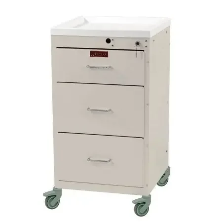 Mini Line – Infection Control Cart 18 X 18 X 34.4 Inch Sand (1)-6 Inch, (2)-9 Inch Drawer Configuration, 12.6 X 16.75 Inch Internal Drawer – 3143K