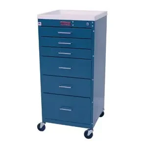 Mini-Line – Treatment Cart Steel 18 X 18 X 40 Inch Beige Three 3 Inch, One 6 Inch, One 9 Inch Drawer – 3156K