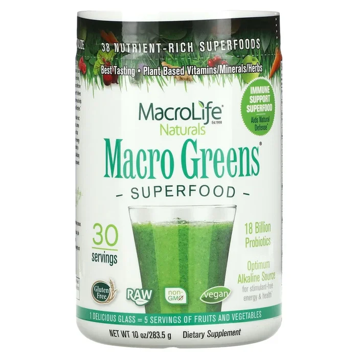 Miracle, Macro Greens (30 Servings), 10 Oz