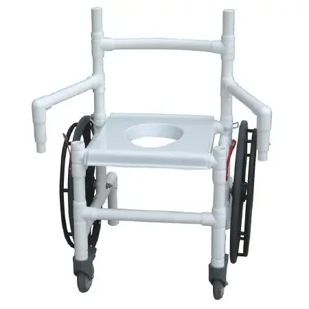 MJM International – Commode / Shower Chair Fixed Arm 18 Inch Seat Width – 131-18-24W-F-DE-CON