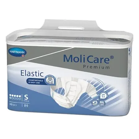 MoliCare Premium Elastic 6D – Unisex Adult Incontinence Brief Small Disposable Moderate Absorbency – 165271