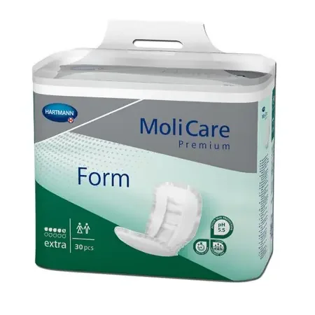MoliCare Premium Form Extra – Bladder Control Pad 11-1/2 X 24-1/2 Inch Moderate Absorbency Polymer Core One Size Fits Most Adult Unisex Disposable – 168219