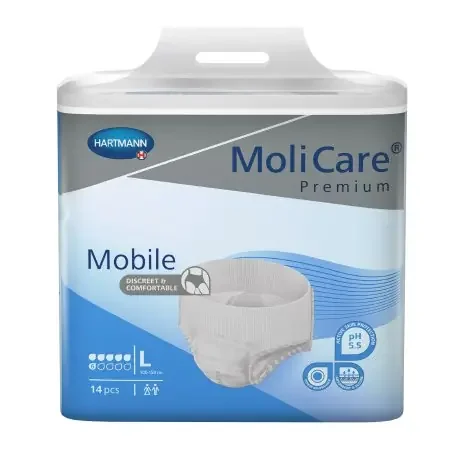 MoliCare Premium Mobile 6D – Unisex Adult Absorbent Underwear Pull On with Tear Away Seams Large Disposable Moderate Absorbency – 915833