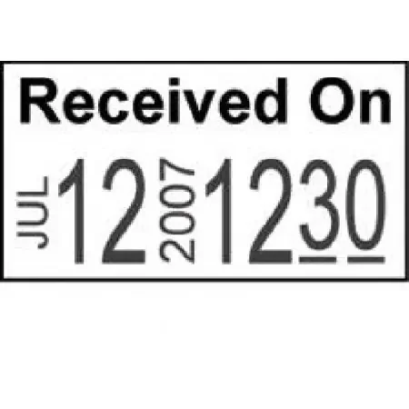 Monarch – Pre-Printed Label Advisory Label White Paper Received On Black Quality Control Label 7/16 X 25/32 Inch – MONREC1131