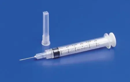 Monoject – Syringe with Hypodermic Needle 3 mL 20 Gauge 1 Inch Regular Wall NonSafety – 8881513033